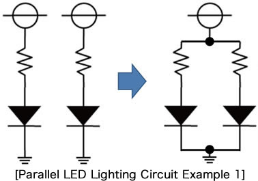 [Parallel LED Lighting Circuit Example 1]