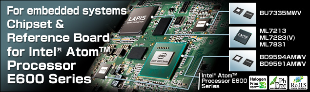 For embedded systems Chipset & Reference Board for Intel&reg; Atom™ Processor E600 Series