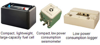 Large-capacity fuel cells for seismometers