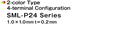 2-color Type 4-terminal Configuration SMLP-24 Series 1.0 to 1.0mm t = 0.2mm 
