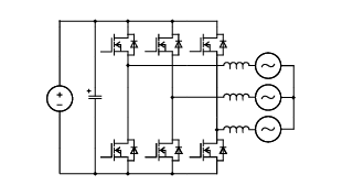 2-Level full bridge inverter (3-phase application)