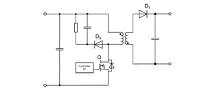 Three phase Single-end Flyback with RCD snubber  (DC input version)