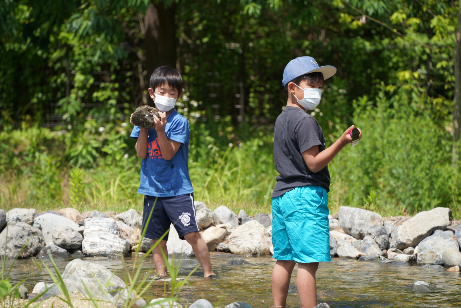 Playing in the River at the Biotope