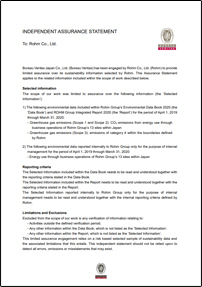 Independent Assurance Statement (Greenhouse gas)