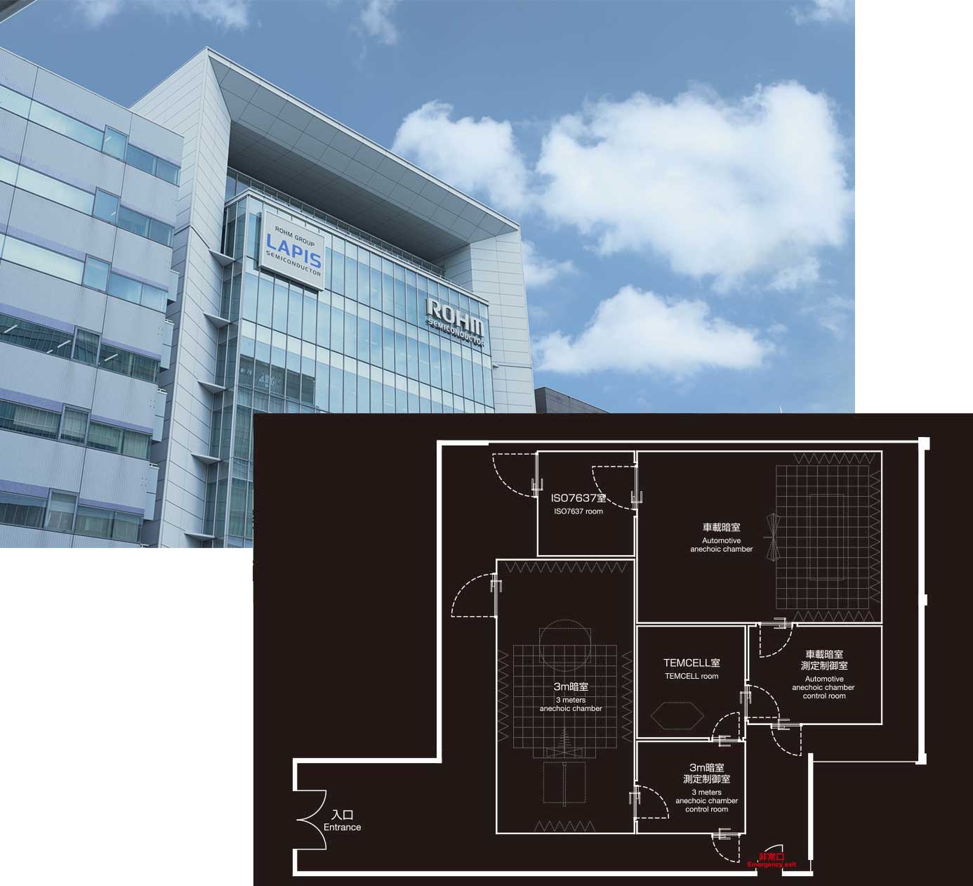 Yokohama Technology Center (Yokohama City, Kanagawa Prefecture), EMC Measurement Site Plan Layout