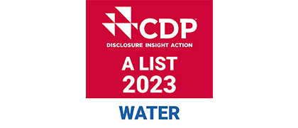 Selected for A List, the Highest Rating in CDP's “Water Security Survey”