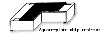 Square-plate chip resistor