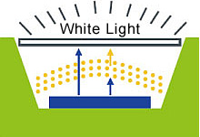 Light Emitting Diode Blue LED + Yellow Phosphor