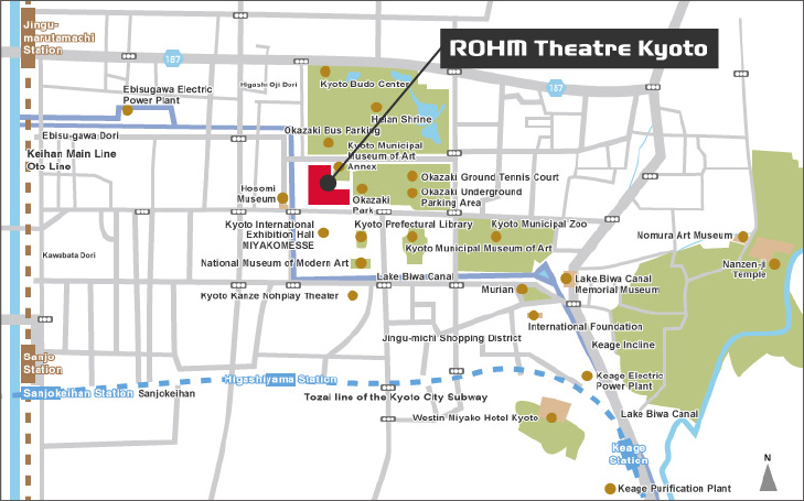 ROHM Theatre Kyoto Area Map