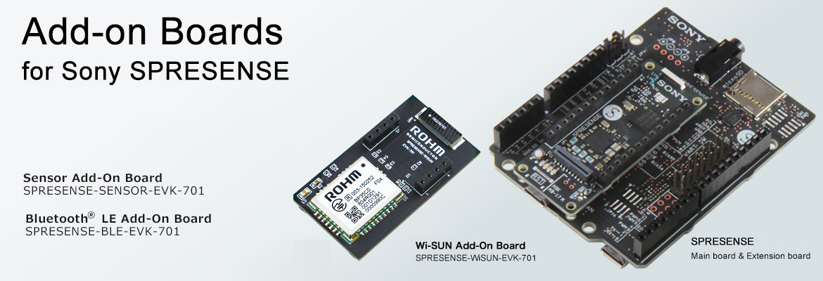 Sensors & Bluetooth<sup>®</sup>Add On Boards for Sony Spresense