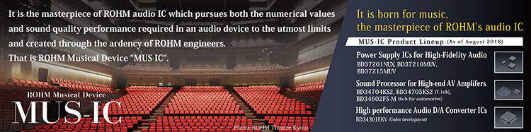 ROHM Musical Device - It is born for music, the masterpiece of ROHM's audio IC