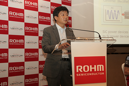 Dr. Kazuhide Ino- General Manager of the Power Device Division at ROHM- Speaking at Press Briefing in Hong Kong on October 8