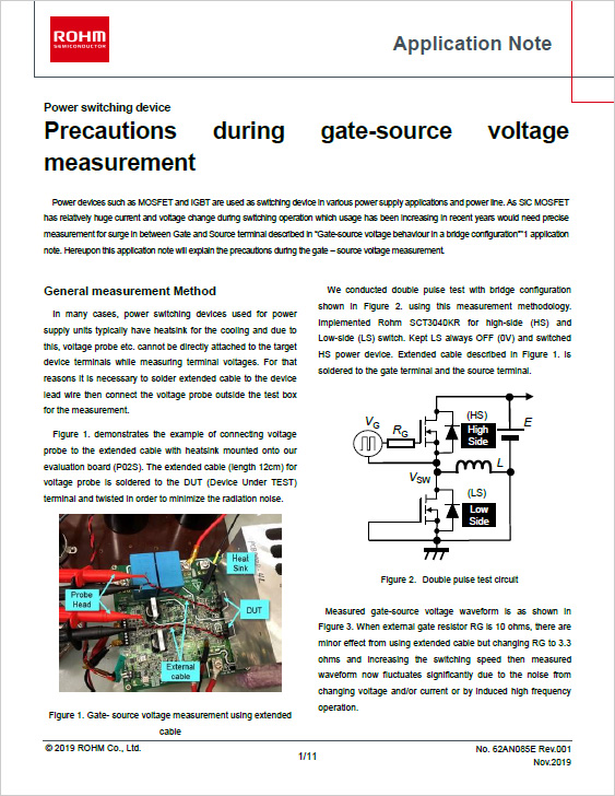 Precautions During Gate-Source Voltage Measurement