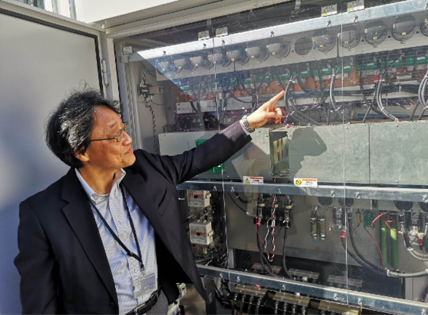 Mr. Okano of Takenaka Corp. Explains the Proprietary Power Supply System